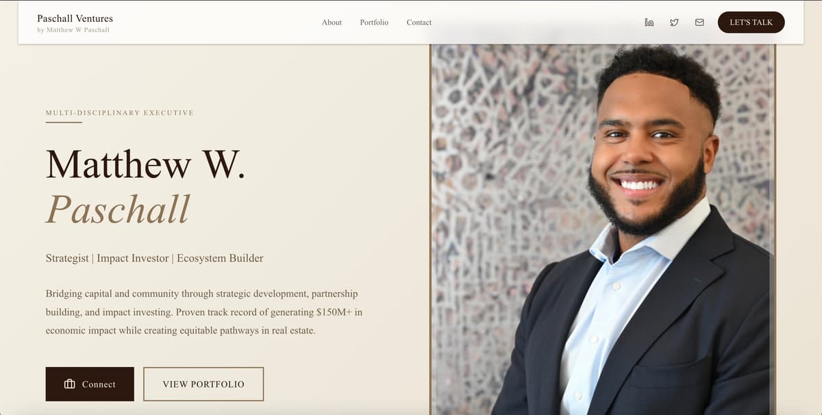 Paschall Ventures Professional Website